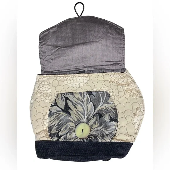 JANET McKinstry Designs Bag large Cross Body Messenger floral tapestry purse - Picture 2 of 10